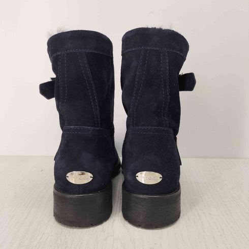 ジミーチュウ JIMMY CHOO YOUTH イタリア製 牛革 スエード 裏地ファー エンジニアショートブーツ レディース JPN:38